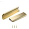 Satanga Edge Finger Pull for cabinets Kitchen Concealed Drawer pulls Aluminum Hidden Door Handle for Home 10 Pack Modern Brushed Brass 472 Overall Length Easy Installation