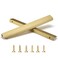 Satanga Edge Finger Pulls for cabinets Kitchen Invisible Hardware Concealed Drawer Pull Aluminum Hidden Door Long Handles Pack of 5 Modern Brushed Brass 1181 Overall Length Easy Installation