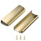 Satanga Edge Finger Tab Pulls for cabinets Kitchen Concealed Drawer Pull Aluminum Hidden Door Handles for Home Pack of 10 Modern Brushed Brass 6 Overall Length Easy Installation