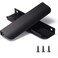 Satanga Edge Black Finger Pull for cabinets Kitchen Concealed Drawer pulls Aluminum Flat Hidden Back Mount Door Handle for Home 10 Pack Modern 6 Overall Length Easy Installation