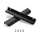 Satanga Edge Black Finger Pull for cabinets Kitchen Concealed Drawer pulls Aluminum Flat Hidden Back Mount Door Handle for Home 10 Pack Modern 787 Overall Length Easy Installation