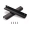 Satanga Edge Black Finger Pull for cabinets Kitchen Concealed Drawer pulls Aluminum Flat Hidden Back Mount Door Handle for Home 10 Pack Modern 787 Overall Length Easy Installation