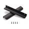 Satanga Edge Black Finger Pull for cabinets Kitchen Concealed Drawer pulls Aluminum Flat Hidden Back Mount Door Handle for Home 10 Pack Modern 787 Overall Length Easy Installation