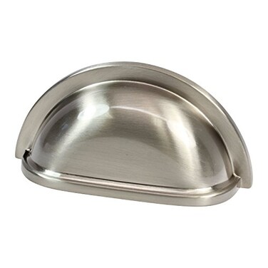Rok 10 Pack Hardware 3 Hole Centers Brushed Nickel Home Drawer Door Cabinet Cup Pull Handle