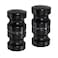 YIDELAIGlass Door Handle 24 inch Aluminum Alloy Single Hole Handle Solid Cylindrical Shower Room Sliding Glass Door Handle Bathroom Shower Room Accessories 2 black2