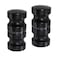 YIDELAIGlass Door Handle 24 inch Aluminum Alloy Single Hole Handle Solid Cylindrical Shower Room Sliding Glass Door Handle Bathroom Shower Room Accessories 2 black2