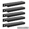 Malimali 5 Pack Black Finger Edge Pulls for Cabinets 6 Drawer Pulls Kitchen Cabinet Handles Modern Aluminum Concealed Tab Pulls for Closet Door Matte Black