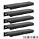 Malimali 5 Pack Black Finger Edge Pulls for Cabinets 6 Drawer Pulls Kitchen Cabinet Handles Modern Aluminum Concealed Tab Pulls for Closet Door Matte Black