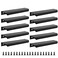 Malimali 10 Pack Black Edge Finger Pulls for Cabinets 6 Kitchen Cabinet Pulls Handles Drawer Pulls Modern Aluminum Concealed Tab Pulls for Closet Door Matte Black