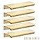 Malimali 5 Pack Modern Aluminum Cabinet Handles Gold Finger Edge Pulls 6 Brushed Brass Closet Door Pulls