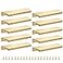 Malimali 10 Pack Gold Edge Finger Pulls for Cabinets 6 Kitchen Cabinet Pulls Handles Drawer Pulls Modern Aluminum Concealed Tab Pulls for Closet Door Brushed Brass