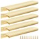 Malimali 5 Pack Gold Edge Finger Pulls for Cabinets Wardrobes 787 Kitchen Cabinet Pulls Handles Drawer Pulls Modern Aluminum Concealed Tab Pulls for Closet Door Brushed Brass