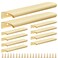 Malimali 10 Pack Gold Edge Finger Pulls for Cabinets Wardrobes 787 Kitchen Cabinet Pulls Handles Drawer Pulls Modern Aluminum Concealed Tab Pulls for Closet Door Brushed Brass