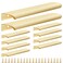 Malimali 10 Pack Gold Edge Finger Pulls for Cabinets Wardrobes 787 Kitchen Cabinet Pulls Handles Drawer Pulls Modern Aluminum Concealed Tab Pulls for Closet Door Brushed Brass