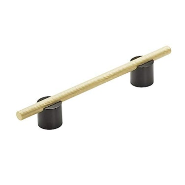 Amerock Cabinet Pull Matte BlackMatte Gold 5116 inch 128 mm Center to Center Transcendent 1 Pack Drawer Pull Drawer Handle Cabinet Hardware