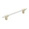 Amerock Cabinet Pull Brushed GoldWhite 6516 inch 160 mm Center to Center Urbanite 1 Pack Drawer Pull Drawer Handle Cabinet Hardware