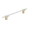Amerock Cabinet Pull Brushed GoldWhite 6516 inch 160 mm Center to Center Urbanite 1 Pack Drawer Pull Drawer Handle Cabinet Hardware