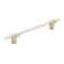 Amerock Cabinet Pull Brushed GoldWhite 6516 inch 160 mm Center to Center Urbanite 1 Pack Drawer Pull Drawer Handle Cabinet Hardware