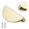Zorfeter 212 inch Drawer Pulls 4PCS Brushed Brass Half Moon Cabinet Pull Handles Semicircle Knobs with Screws for Kitchen Cupboard Bedroom Furniture Door Length 307