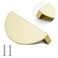 Zorfeter 212 inch Drawer Pulls 4PCS Brushed Brass Half Moon Cabinet Pull Handles Semicircle Knobs with Screws for Kitchen Cupboard Bedroom Furniture Door Length 307