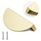 Zorfeter 212 inch Drawer Pulls 4PCS Brushed Brass Half Moon Cabinet Pull Handles Semicircle Knobs with Screws for Kitchen Cupboard Bedroom Furniture Door Length 307
