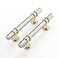 Haliwu 10 Pack Brushed Nickel Cabinet Pulls Cabinet Handles Brushed Nickel Barrel Kitchen Handles Gold Kitchen Hardware Pulls 334 inch Hole to Hole Center