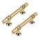 Haliwu 10 Pack Gold Cabinet Handles Brushed Brass Pulls Kitchen Barrel Champagne Gold Pull Hardware 3 inch Hole to Hole Center