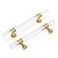 Peaha 10 Pack Acrylic Drawer Pulls Kitchen Cabinet Handle Brass Kitchen Drawer Pulls Cabinet Hardware 334in Hole Center 5910 Inch Overall Length