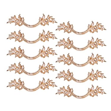 Fvstar 10pcs Antique Rose Gold Zinc Alloy Cabinet Pulls Farmhouse Kitchen Cabinet Handles Vintage Drawer Pulls and Knobs 25 inch Hole Center