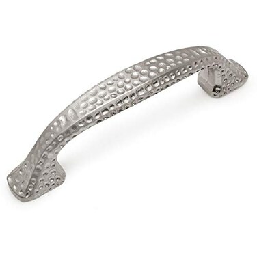 Cosmas 10 Pack 10553SN Satin Nickel Hammered Cabinet Handle Pull Hardware 3 Inch 76mm Hole Centers