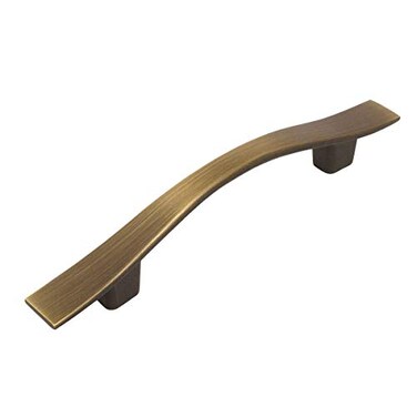 Cosmas 10 Pack 8902BAB Brushed Antique Brass Cabinet Hardware Handle Pull 3 Inch 76mm Hole Centers