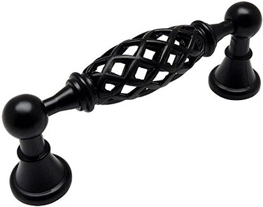 Cosmas 15 Pack 174996FB Flat Black Birdcage Cabinet Hardware Handle Pull 334 96mm Hole Centers