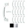 Litepak Premium Cabinet Handles 534 Kitchen Cabinet Drawer Pulls Furniture Barn Utility w Screws 15 Pack Zinc Plated Silver