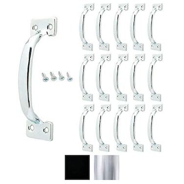 Litepak Premium Cabinet Handles 534 Kitchen Cabinet Drawer Pulls Furniture Barn Utility w Screws 15 Pack Zinc Plated Silver