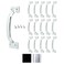 Litepak Premium Cabinet Handles 534 Kitchen Cabinet Drawer Pulls Furniture Barn Utility w Screws 15 Pack Zinc Plated Silver