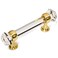 Cosmas 5 Pack 6393BBC Brushed Brass with Clear Glass Cabinet Handle Pull 3 Inch 76mm Hole Centers