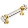 Cosmas 5 Pack 6393BBC Brushed Brass with Clear Glass Cabinet Handle Pull 3 Inch 76mm Hole Centers