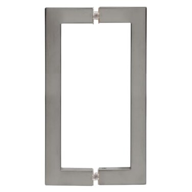 CRL Brushed Nickel 8 x 8 SQ Series Square Tubing BacktoBack Pull Handle