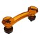 Cosmas 5 Pack 6397ORBA Oil Rubbed Bronze with Amber Glass Cabinet Handle Pull 3 Inch 76mm Hole Centers