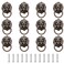 Murtenze 12 Pieces Antique Lion Head Cabinet Knobs Ring Pulls Handle for Drawer Dresser Wardrobe Kitchen Cupboard Closet Drawer Pulls Copper Tone