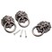 Murtenze 12 Pieces Antique Lion Head Cabinet Knobs Ring Pulls Handle for Drawer Dresser Wardrobe Kitchen Cupboard Closet Drawer Pulls Copper Tone