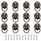 Murtenze 12 Pieces Antique Lion Head Cabinet Knobs Ring Pulls Handle for Drawer Dresser Wardrobe Kitchen Cupboard Closet Drawer Pulls Copper Tone