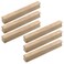 MY MIRONEY 6Pcs Solid Wood Finished Drawer Pulls Ash Wood Cabinet Handles Hardware Furniture Dresser Wardrobe Handles Pulls with Screws 504 Hole Centers