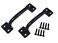 QCAA Soild Brass 478 Heavier Sash Lift Pull Traditional Type Matte Black 2 Pack Made in Taiwan