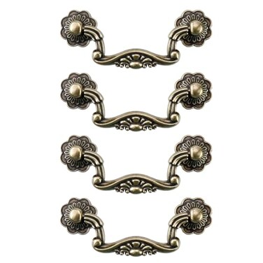 Mcredy Cabinet Handle 15 Pcs Zinc Alloy Retor Bronze Drawer Dresser Pulls Handle for Kitchen Closet Drawers 3 Mounting Hole Distance