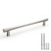 YAGU 5 Pack Brushed Nickel Cabinet Pulls 75 Inch Hole Center Satin Silver Kitchen Drawer Handles Zinc Alloy Hardware for Dresser Wardrobe Closet Cupboard