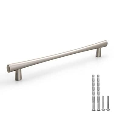 YAGU 5 Pack Brushed Nickel Cabinet Pulls 75 Inch Hole Center Satin Silver Kitchen Drawer Handles Zinc Alloy Hardware for Dresser Wardrobe Closet Cupboard