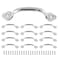Auvotuis 12Pcs 4Inch Modern Silver Plum Blossom Box Pull Handle Zinc Alloy Door Handle with Screws for Drawer Cabinet Wardrobes 32Inch Hole to Hole