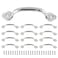 Auvotuis 12Pcs 4Inch Modern Silver Plum Blossom Box Pull Handle Zinc Alloy Door Handle with Screws for Drawer Cabinet Wardrobes 32Inch Hole to Hole