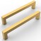 Amerdeco 15 Pack Gold Kitchen Cabinet Handles 7 Inch178mm Hole Centers Stainless Steel Handles for Kitchen Cabinet Hardware Brushed Brass Cabinet Pulls for Bathroom Cupboard Dresser Drawer Handles